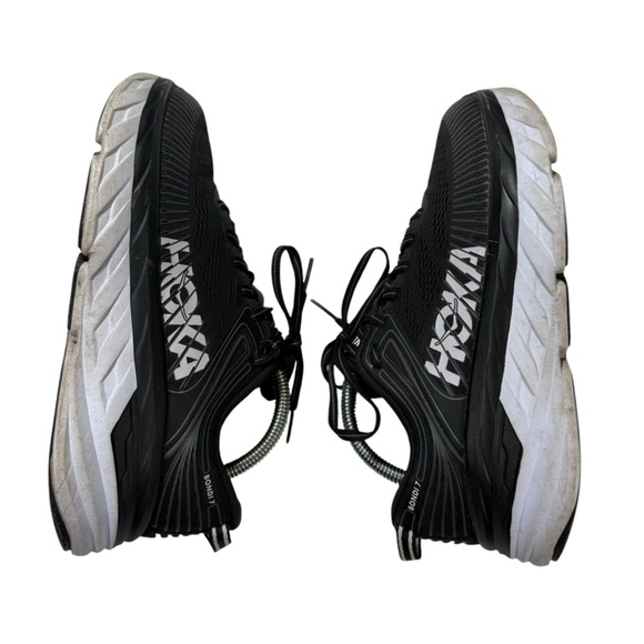 Hoka One Bondi 7 Black White Running Shoe Women's Sneaker Sz6 Wide Comfort - Picture 6 of 11